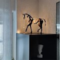Miniatyrbild 3 av 5: Metallstaty av häst, present till ryttare, hästskulptur i metall, LED-djurskulptur, heminredning, restaurangdekoration, inflyttningspresent, brun