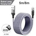 Pikkukuva 1 / 3: Erittäin pitkä 8M iPhone-kaapeli harmaa