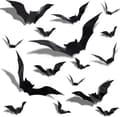 Miniatyrbild 1 av 9: 3D Bat Decorations for Halloween - 60 Pieces Wall Stickers in 4 Different Sizes