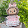 Miniatyrbild 1 av 7: /NC/58cm Zimomo Docka Vinyl Labubu Plysch Kläder Söt Klänning Outfit Kläder Endast Labubu 58cm kläder utan d 58cm clothes without doll M pink love set