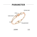 Miniatyrbillede 2 af 3: Enkel Populær Ins Style Personlighed Tredimensionel Butterfly Rustfrit Stål Armbånd