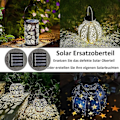 Miniatyrbillede 5 af 5: Erstatningssæt med 2 solcellelamper med LED-pærer, solpanel, dæksel, erstatningspære til hængende lanterner, DIY LED-solcellebelysning - Yuyu