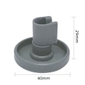 Pikkukuva 3 / 5: Astianpesukoneen korin pyörät 8 kpl AEG, Privileg, Zanussi Tummanharmaa Tummanharmaa 40 mm