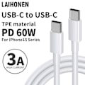 Pikkukuva 3 / 5: 3M Pikalatauskaapeli, 2 kpl USB C - USB C -kaapeli PD 60W