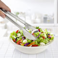 Miniatyrbild 2 av 5: Serveringstänger Kökstänger, Rostfritt Stål Mat Tong Serveringstång, Matstänger för sallader, kött och grönsaker, 9 tum（2 Pack)