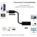 Pikkukuva 3 / 5: DisplayPort DP - HDMI-naarasadapteri, kaapelimuunnin PC-tietokoneen näytölle
