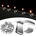 Pikkukuva 1 / 5: Jouluvalot Kourukoukut Galvanoidut Lomakoristeet Kattokoukut Jouluvaloklipsit Xmas Valokouru (50 kpl, 14 x 11 mm)