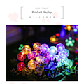 Pikkukuva 6 / 8: 50 LED Aurinkovalot Ulkokäyttöön 7m 8 Tilaa Valaistus Aurinkovalot Vedenpitävällä Valoanturilla Kristallipallo Lämmin Valkoinen Aurinkolamppu Koriste Colorful