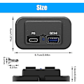 Miniatyrbillede 5 af 5: 2 stk. 12v USB-stikkontakt, dobbelt hurtigopladning 3.0 12v stikkontakt USB-oplader & Pd Type-c (usb C), 12v 24v USB-oplader vandtæt stikkontaktadapter billader