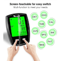Miniatyrbillede 4 af 5: Trådløs cykel speedometer vandtæt trådløs cykelcomputer cykel speedometer med LCD-display og multifunktion sort