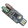 Miniatyrbillede 1 af 5: 2 stk. Cm108 USB-lydkortmodul Gratis driver til bærbar computer Eksternt lydkortkort med 3,5