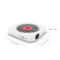 Pikkukuva 5 / 5: （valkoinen）Kannettava CD-soitin, FM-radio ja Bluetooth-kaiutin 2-in-1-yhdistelmä, Kannettava CD-soitin autoon/kotiin