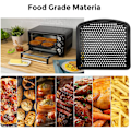 Miniatyrbilde 5 av 5: 2 stk. stekebrett Hjemmeforsyninger Avtakbart nettstativ Karbonstål Til Airfryer Kjøkken Svart Slitasjesterkt Avtakbart nett