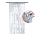 Miniatyrbilde 6 av 6: Trådgardin Dør Myggnett, Elegant Skillevegg Duskgardin for Hjemmeinnredning, Separator for Dører og Vinduer, Hvit (100x200cm)