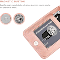 Miniatyrbillede 5 af 5: iPhone 13 Wallet Etui med Kortlommer, Premium Læder Magnetisk Lukning Stativ Robust Beskyttelse til iPhone 13 (Rose Gold) (PA)