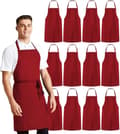 Kitchen Apron For Men & Women - 100% Polyester With Extra Long Ties