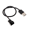 Miniatyrbilde 1 av 5: 22awg Usb 2.0 til 3-pin / 4-pin Pwm vifte, PC vifte strømforlengelseskabelkonverter