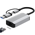 Miniatyrbilde 1 av 4: USB 3.0 & Type-C Dobbel Gigabit Ethernet Adapter Hub
