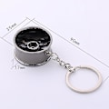 Miniatyrbillede 1 af 3: Modificeret hjul nøglering nav metal nøglering turbo bælte kreativ gave bil nøglering vedhæng