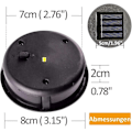 Miniatyrbillede 2 af 5: Erstatningssæt med 2 solcellelamper med LED-pærer, solpanel, dæksel, erstatningspære til hængende lanterner, DIY LED-solcellebelysning - Yuyu