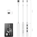 Miniatyrbillede 7 af 7: USB Ethernet Netværkskort 3 Porte Høj Hastighed USB 2.0 til RJ45 Netværksadapter 10/100 til Macbook Win med Hub