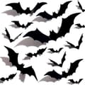 Miniatyrbild 4 av 9: 3D Bat Decorations for Halloween - 60 Pieces Wall Stickers in 4 Different Sizes