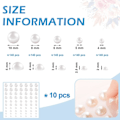 Pikkukuva 2 / 5: 700 kpl litteitä puolikkaita helmiä liimapinnalla, sekoitettuja kokoja 4, 5, 6, 8, 10 MM