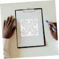 Miniatyrbild 5 av 5: 48-pack stora återanvändbara stenciler Mandala stencil laserutskurna målningsmallar för golvplattor tyghantverk möbler