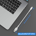 Pikkukuva 3 / 5: Lyhyt USB C -kaapeli [20 cm / 0,2 m, 5 kpl], Adilift USB Type C -pikalaturi 3a Usb-a - Usb-c -kaapeli Samsung Galaxy S10 S9 S8:lle, Huawei P20:lle