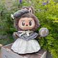Miniatyrbild 1 av 7: /NC/58cm Zimomo Docka Vinyl Labubu Plysch Kläder Söt Klänning Outfit Kläder Endast Labubu 58cm kläder utan docka 58cm clothes without doll M detective suit