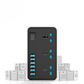 Miniatyrbillede 2 af 5: Power Strip Smart Usb Socket Adapter Overspændingsbeskyttelse 3 Vejs Ac Universal Stikdåser Elektrisk Stik Eu/us Uk/au 2m Forlængerledning