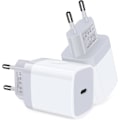 Miniatyrbilde 1 av 2: (2 stk.) iPhone 11/12/13/14/15/16 kompatibel Mini Hurtiglader USB-C PD 20W