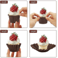Miniatyrbilde 3 av 5: 100 stk standard oljebestandige papirformer til muffins og cupcakes (brun)