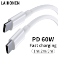 Pikkukuva 5 / 5: 3M Pikalatauskaapeli, 2 kpl USB C - USB C -kaapeli PD 60W