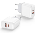 Miniatyrbillede 1 af 3: 2-pak Hurtigopladningsadapter, 20W Dobbelt Port USB-C Hurtigoplader PD 3.0 Stikadapter Kompatibel med iPhone 15 14 13 12 11 X Pro Max