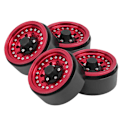 Pikkukuva 2 / 5: 4kpl Alumiiniseos Vanteen NAPA RC Auto Tarvikkeet Sopii 1/10 RC Crawler 1.9 Tuumaa Punainen