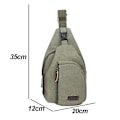 Miniatyrbillede 2 af 5: Canvas Sling Bag Crossbody Rygsæk Vandring Dagstur Rygsæk Til