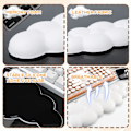 Miniatyrbild 3 av 5: Tangentbordskudde Moln, Mjuk Bekväm Söt Tangentbordskudde Halkfri Ergonomiskt Stöd Moln Skrivbords Handledsstöd & Memory Foam (Vit)