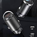 Miniatyrbilde 5 av 5: 100W USB-billader for bil Superlading USB-A USB-C Svart