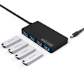Miniatyrbillede 5 af 5: INF USB 3.0 hub med 4 porte Sort