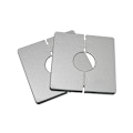 Miniatyrbillede 5 af 5: Væg Split 2 sæt Hvid ABS Plast Firkantet Formet Rosetplader med 28mm / 1.1inch Diameter Hul Vægmonteret Vanddæksel
