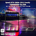 Miniatyrbillede 3 af 5: 3-pak Apple iPad 9. generation (10,2 tommer) - Hærdet glas 9H - Skærmbeskyttelse i super kvalitet
