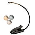 Miniatyrbilde 2 av 7: INF Boklampe med 3 lysfarger og dimmer / Oppladbar leselampe