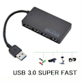 Miniatyrbillede 1 af 5: INF USB 3.0 hub med 4 porte Sort