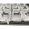 Miniatyrbillede 3 af 5: Silikoneform til slikfremstilling, diamantklar polycarbonat chokoladeform gelé slikfremstillingsform 21-delt bakke (firkantet slikform)