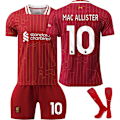 Pikkukuva 1 / 2: Liverpoolin kotipaita lapsille ja aikuisille kaudelle 2024-2025, sukat mukana, nro 10 MAC ALLISTER nro 10 MAC ALLISTER No.10 MAC ALLISTER 24
