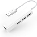 Miniatyrbillede 1 af 7: USB Ethernet Netværkskort 3 Porte Høj Hastighed USB 2.0 til RJ45 Netværksadapter 10/100 til Macbook Win med Hub