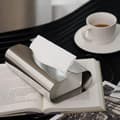 Silver Tissue Box Cover, Modern Metal Rectangular Tissue Holder for Desk, Living Room, Bedroom, Kitchen, Hotel and Party Table Decor