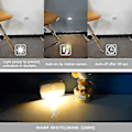 Miniatyrbilde 2 av 5: Bazhou 2 stk. LED infrarød sensor nattlys varmt lys induksjonslys nattlys automatisk LED menneskekropps induksjon smart garderobe skuff korridor