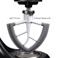 Miniatyrbilde 5 av 5: Fleksibel kantvisp for Tilt-Head Stand Mixer, flat visp med fleksible silikonkanter, bolle-skrape, hvit